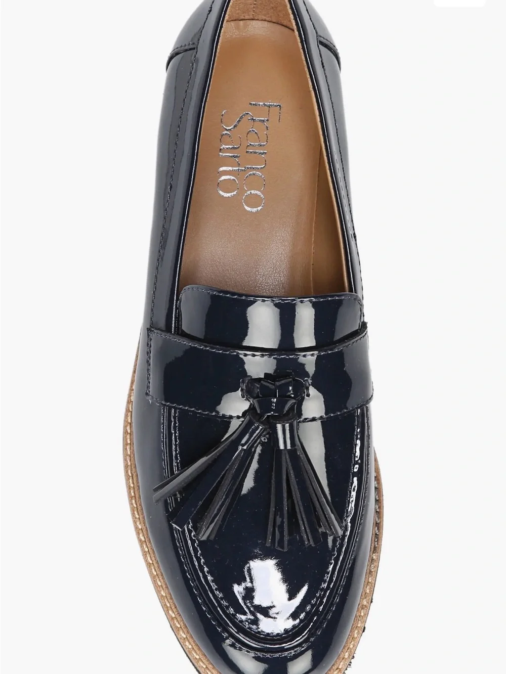Franco Sarto Carolyn Tassel Lug Loafer Inky Navy Size 6.5